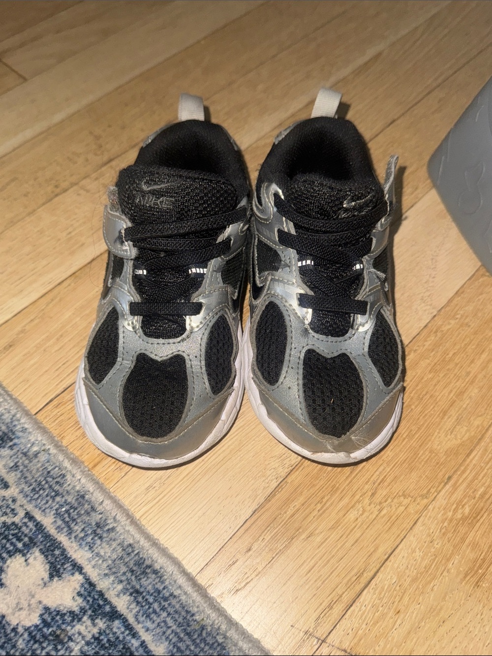 Kids Black and Gray Athletic Sneakers
